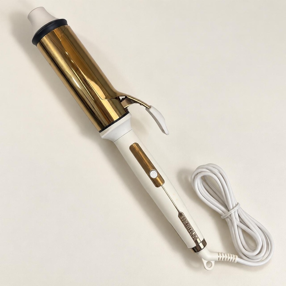 Kristin Ess White & Gold Large Barrel Curling Iron